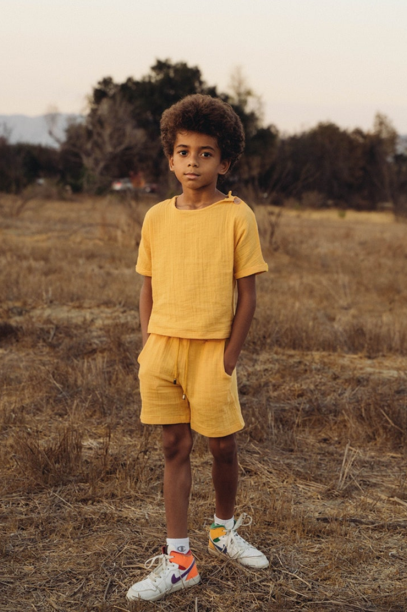 Summer Kids Organic Muslin T-shirt Yellow